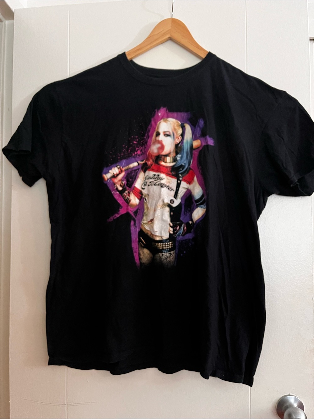 Suicide Squad Harley Quinn Bubble Gum Graphic Tee Black 2XL DC Comics Unisex